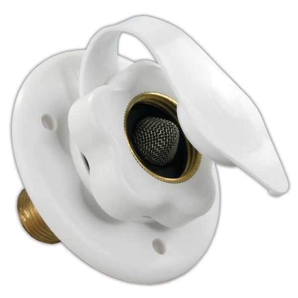 Jr Products JR Products 160-85-A-26-A City Water Flange - White 160-85-A-26-A - main